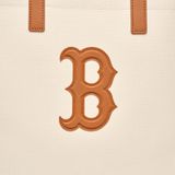  Túi Tote MLB Korea - Basic Canvas Vertical Tote Bag Boston Red Sox Cream - 3AORM033N-43CRS 