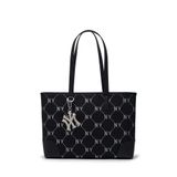  Túi Tote MLB Korea - Diamond Monogram Jacquard Tote Bag NY Yankees Black - 3AORL014N-50BKS 