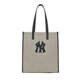  Túi Tote MLB Korea - Basic Canvas Vertical Tote Bag New York Yankees Black - 3AORM033N-50BKS 