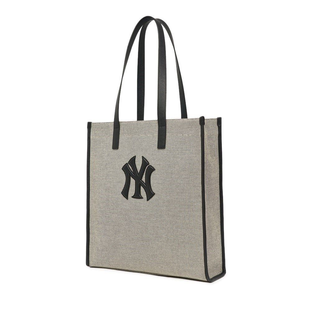  Túi Tote MLB Korea - Basic Canvas Vertical Tote Bag New York Yankees Black - 3AORM033N-50BKS 