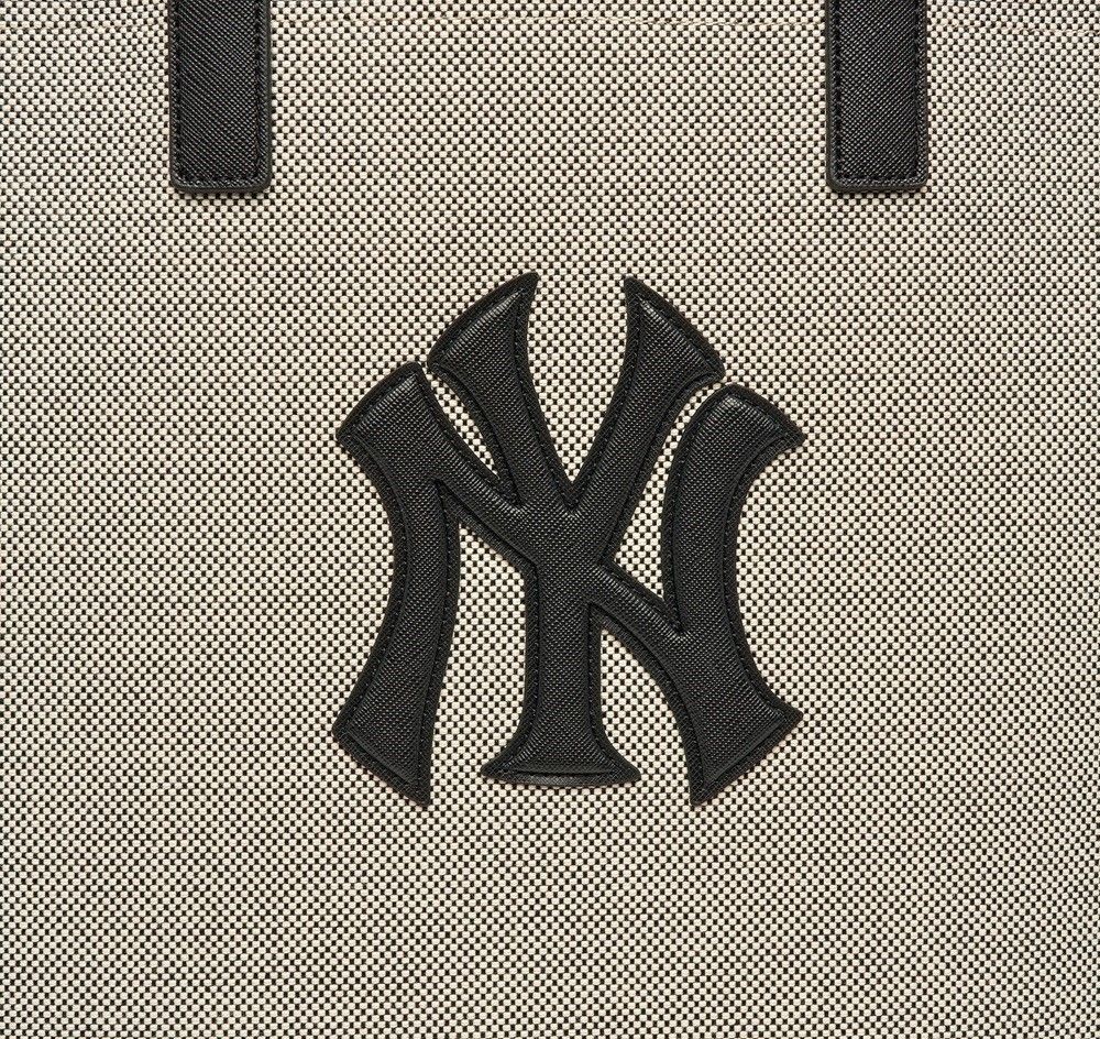 Túi Tote MLB Korea - Basic Canvas Vertical Tote Bag New York Yankees Black - 3AORM033N-50BKS 