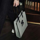  Túi Tote MLB Korea - Basic Canvas Vertical Tote Bag New York Yankees Black - 3AORM033N-50BKS 