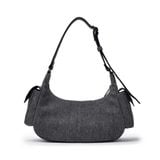  Túi Xách MLB Korea - Basic Mega Logo Denim Cargo Bag New York Yankees Black - 3ABQM034N-50BKS 