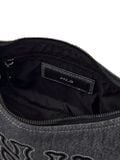  Túi Xách MLB Korea - Basic Mega Logo Denim Cargo Bag New York Yankees Black - 3ABQM034N-50BKS 