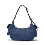  Túi Xách MLB Korea - Basic Mega Logo Denim Cargo Bag New York Yankees Indigo - 3ABQM034N-50INS 