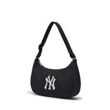  Túi Xách MLB Korea - Basic Denim Hobo Bag New York Yankees Navy - 3ABQM014N-50NYD 