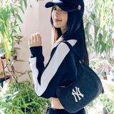  Túi Xách MLB Korea - Basic Denim Hobo Bag New York Yankees Navy - 3ABQM014N-50NYD 