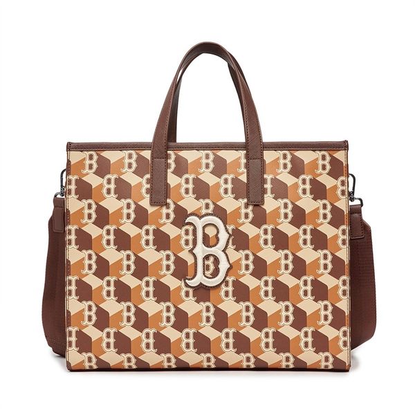  Túi MLB Korea - Cube MONOGRAM S-Tote Bag BOSTON REDSOX - 3AORM042N-43BRD 