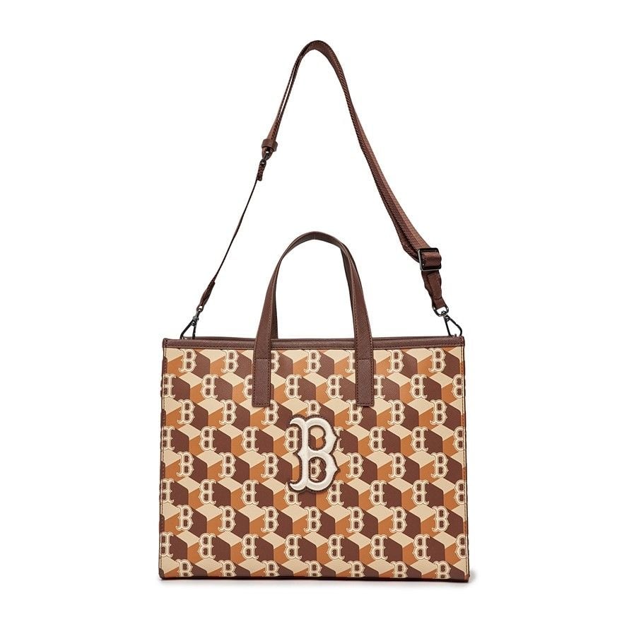  Túi MLB Korea - Cube MONOGRAM S-Tote Bag BOSTON REDSOX - 3AORM042N-43BRD 