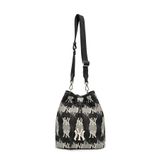  Túi MLB Korea - ARGYLE MONOGRAM LARGE BUCKET BAG NEW YORK YANKEES - 3ABML012N-50BKS 