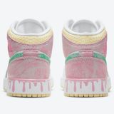  NIKE AIR JORDAN 1 MID SE GS PANIT DRIP WHITE PINK 