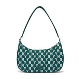  Túi Xách MLB Korea - Classic Monogram Jacquard Hobo Bag New York Yankees D.Green - 3ABQS102N-50GND 