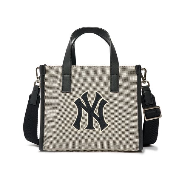  Túi MLB Korea -  Basic Big Logo Canvas Small Tote Bag New York Yankees Black - 3AORS062N-50BKS 