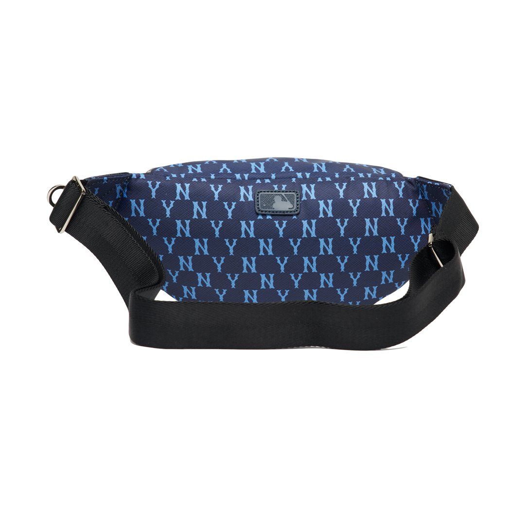 ★MLB Korea★ Classic Monogram Hip Sack B DBrown 3AHSM012N-4 Túi Bao Tử MLB Korea - MONOGRAM HIP SACK NY YANKEES
