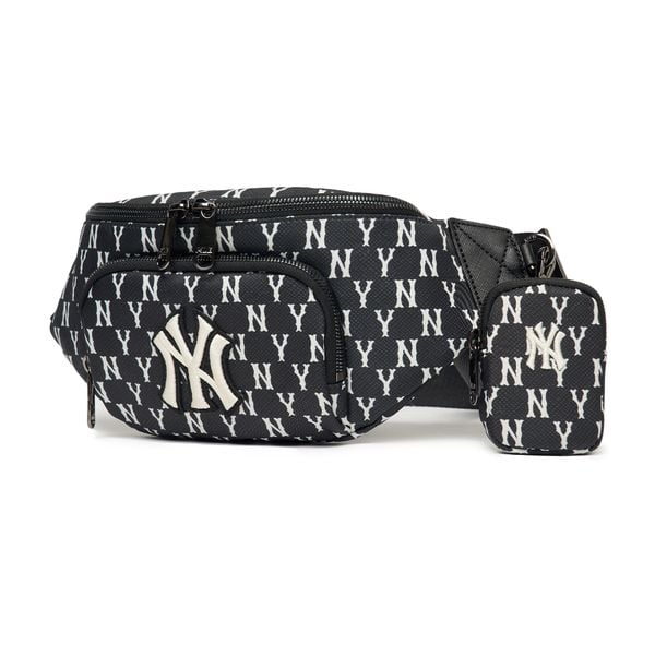 Túi Bao Tử MLB Korea - MONOGRAM HIP SACK NEW YORK YANKEES - 3AHSM012N-50BKS