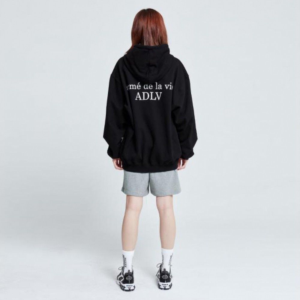  Hoodie - ADLV BABY FACE  HOODIE BLACK RABBIT 