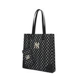 ★MLB Korea★ Classic Monogram Jacquard Shopper Bag NY Black Jual MLB Korea Classic Monogram Jacquard Shopper Bag - NY