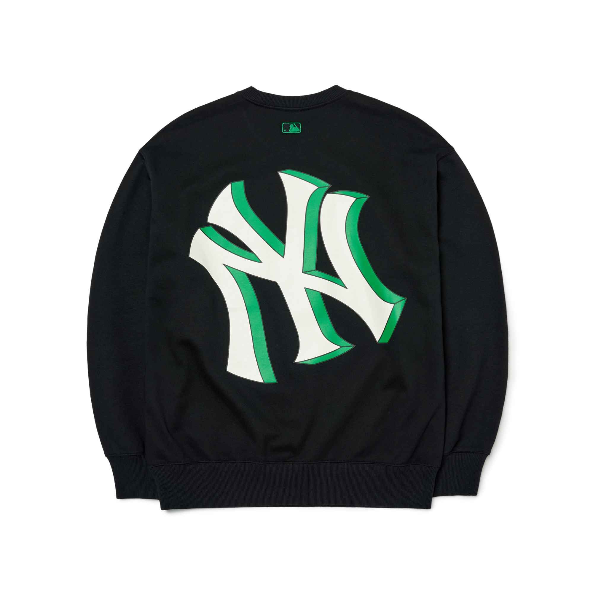  Áo Sweater MLB Korea - Basic Mega Logo Overfit Sweatshirts NEW YORK YANKEES - 3AMTB0224-50BKS 