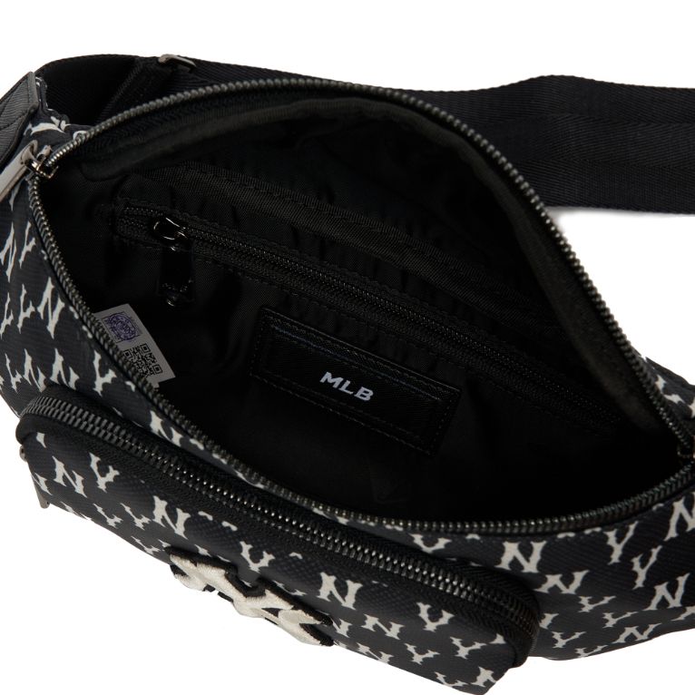  Túi Bao Tử MLB Korea - MONOGRAM HIP SACK NEW YORK YANKEES - 3AHSM012N-50BKS 