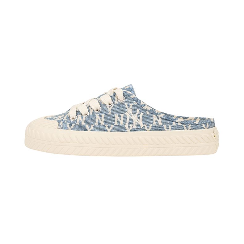  GIÀY MLB - Playball Origin Mule -  Monogram Denim White - 32SHSD111-50U 