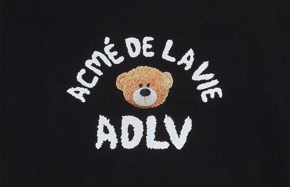  Áo thun - ADLV - Acmé de la vie - TEDDY BEAR (BEAR DOLL) SHORT SLEEVE T-SHIRT BLACK 