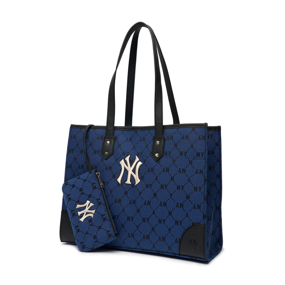 ☆MLB Korea☆ Diamond Monogram Jacquard Piping Man to Man NY Túi - MLB Korea - MONOGRAM DIAMOND JACQUARD SHOPPER BAG NEW