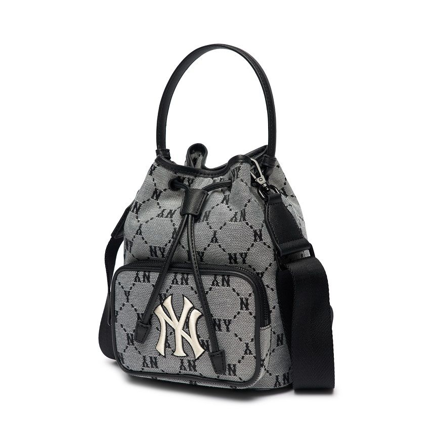 MLB Monogram DIA Jacquard Bucket Bag Boston Red Sox D.Beige 3ABMS011N-43BGD  - ShopperBoard