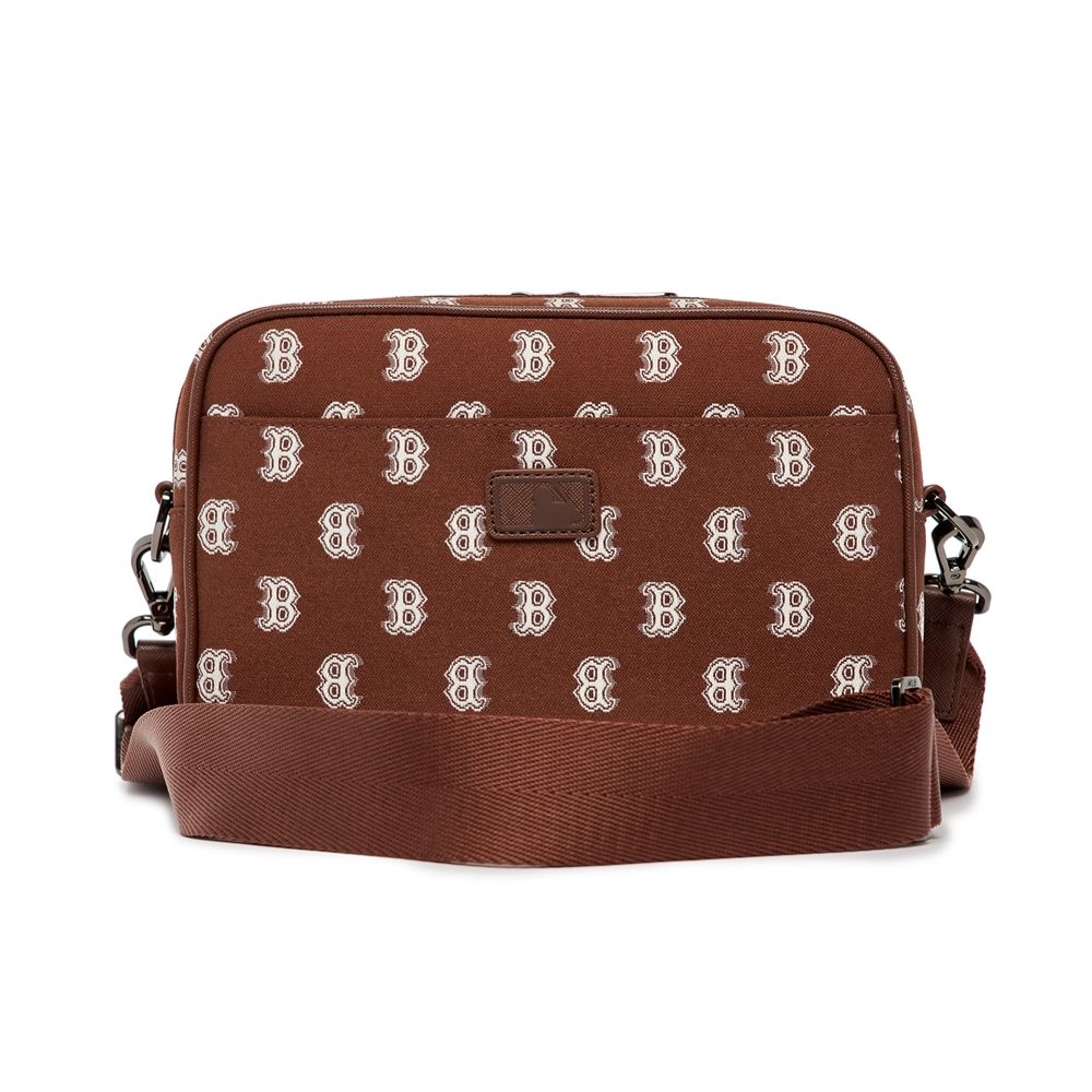  Túi MLB Korea - MONOGRAM DENIM CROSS BAG BOSTON RED SOX - 3ACRM012N-43BRD 