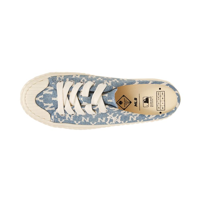  GIÀY MLB - Playball Origin Mule -  Monogram Denim White - 32SHSD111-50U 