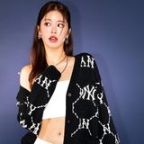  ÁO VẢI MLB MONOGRAM DIAMOND CARDIGAN NEW YORK YANKEES - 3AKCM0224-50BKS 