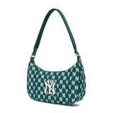  Túi Xách MLB Korea - Classic Monogram Jacquard Hobo Bag New York Yankees D.Green - 3ABQS102N-50GND 