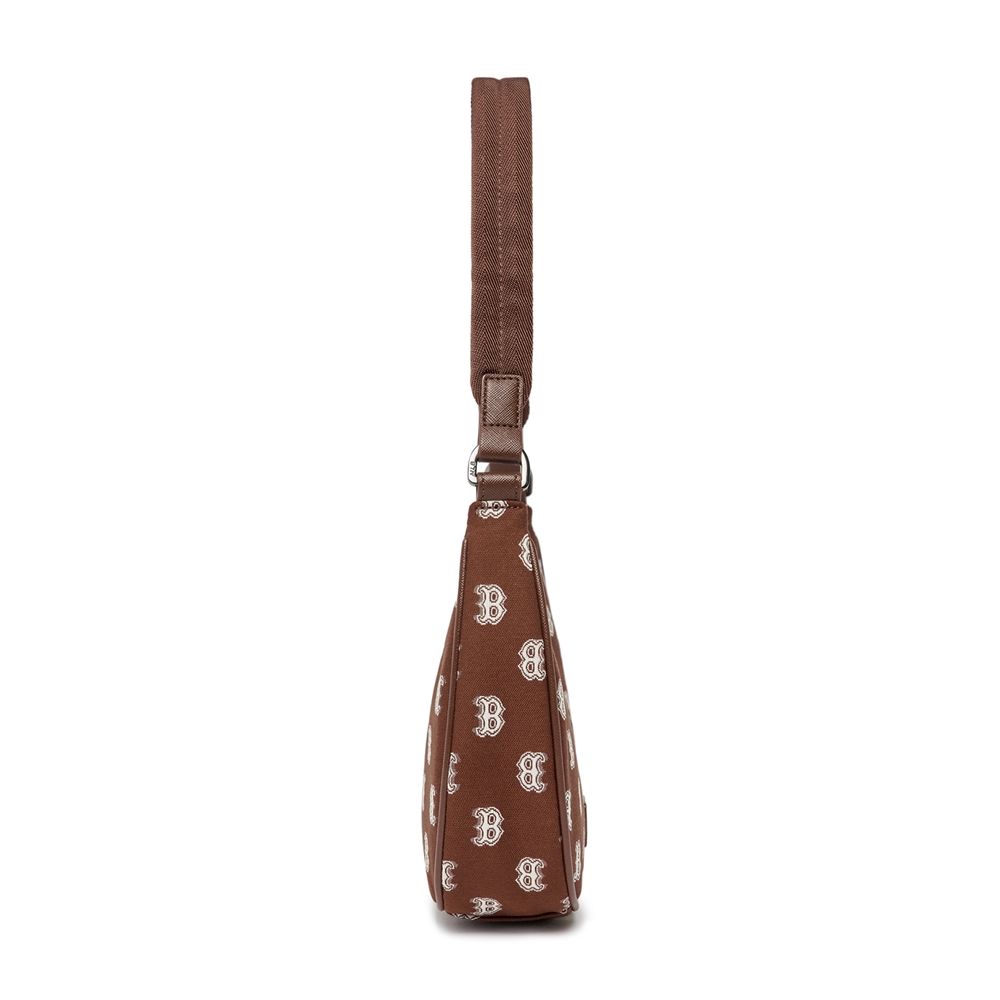  Túi Xách MLB Korea - Classic Monogram Jacquard Hobo Bag Boston Red Sox D.Brown - 3ABQS102N-43BRD 