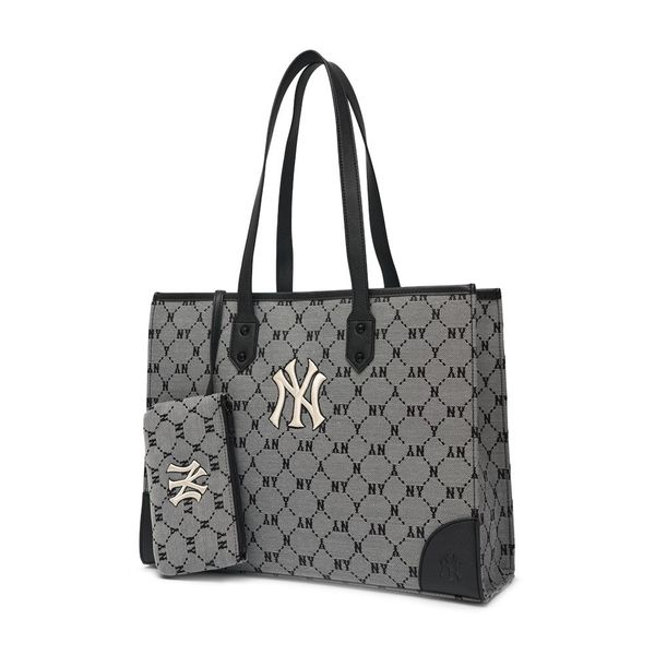  Túi - MLB Korea - MONOGRAM DIAMOND JACQUARD SHOPPER BAG NEW YORK YANKEES - 3AORL021N-50GRS 