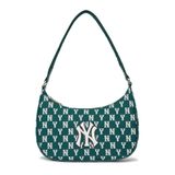  Túi Xách MLB Korea - Classic Monogram Jacquard Hobo Bag New York Yankees D.Green - 3ABQS102N-50GND 