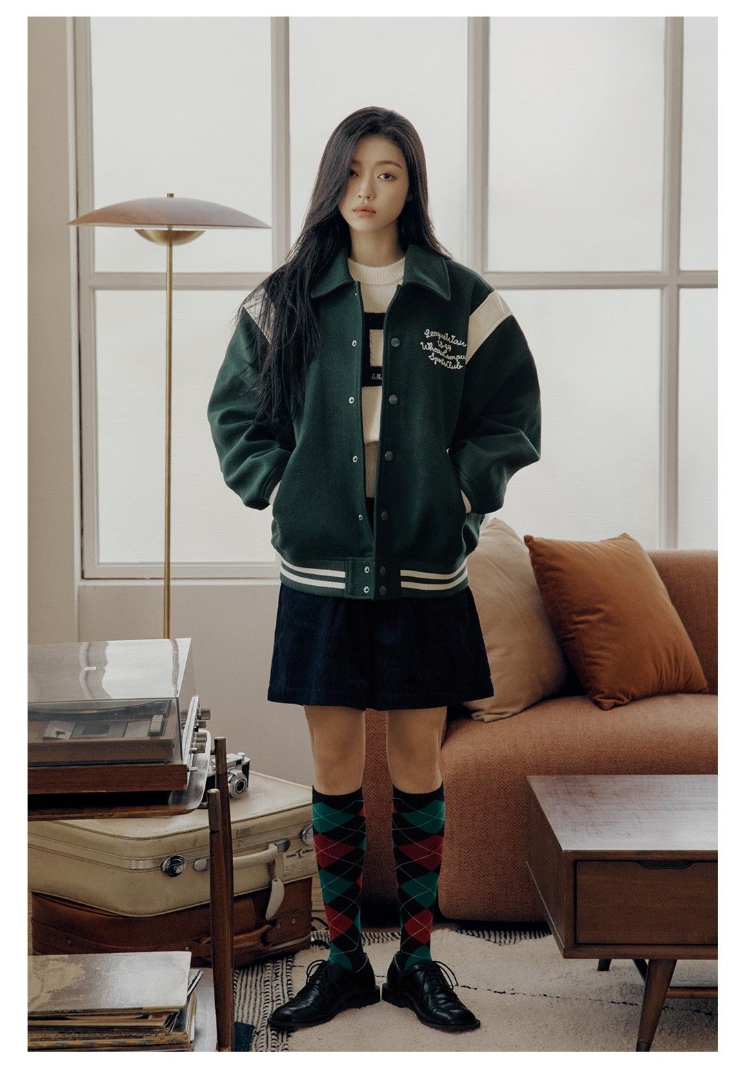  Áo Khoác Varsity WHOAU [Unisex] - Varsity Green jacket (padded lining) - WHJJC4V24U 