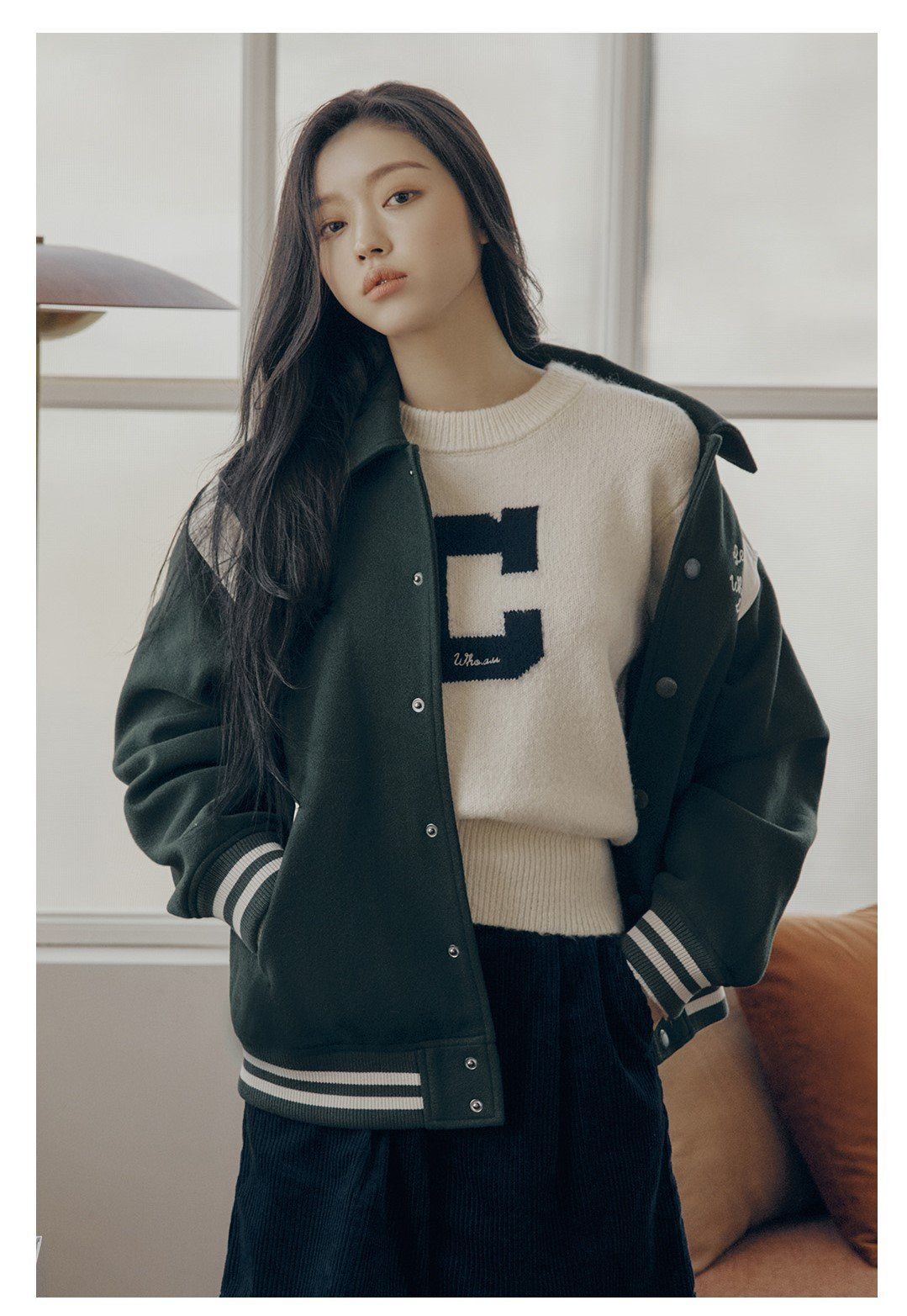  Áo Khoác Varsity WHOAU [Unisex] - Varsity Green jacket (padded lining) - WHJJC4V24U 