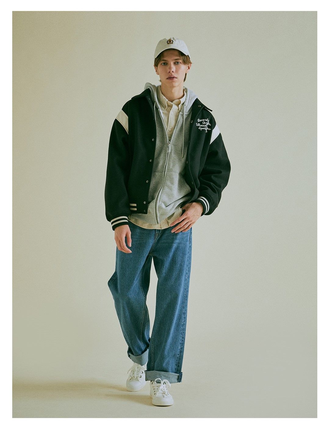  Áo Khoác Varsity WHOAU [Unisex] - Varsity Green jacket (padded lining) - WHJJC4V24U 