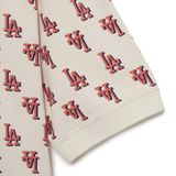  Áo Polo MLB - Women's Classic Monogram Full Board LA Dodgers Cream - 3FPQM0233-07CRS 