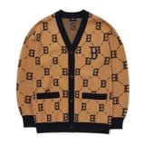  ÁO VẢI MLB DIAMOND MONOGRAM FRONT PATTERN CARDIGAN BOSTON RED SOX - 3AKCM0224-43BGS 