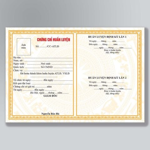 In Chứng chỉ - Certificate