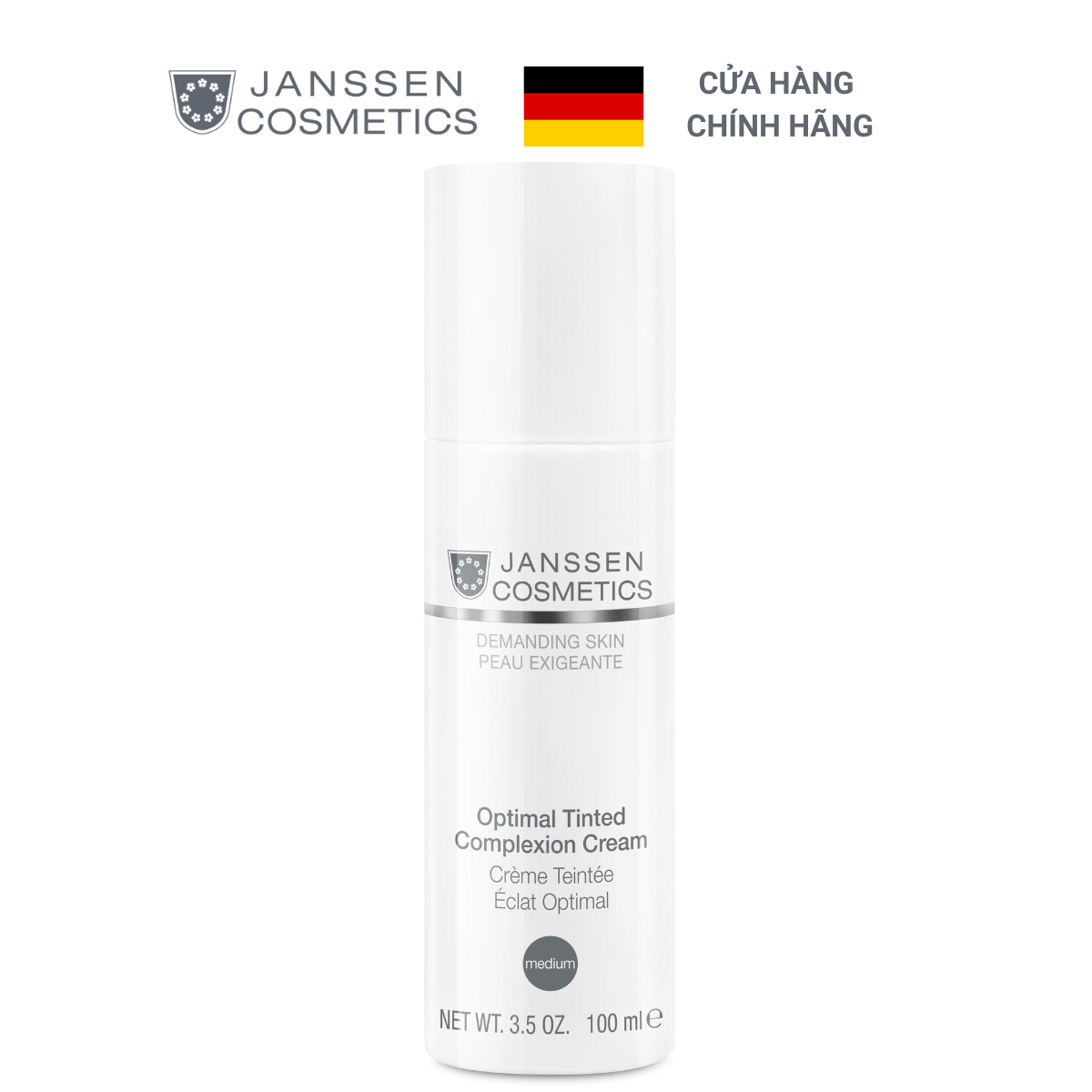  Kem dưỡng chống nắng và che khuyết điểm - Janssen Cosmetics Optimal Tinted Complexion Cream 100ml 
