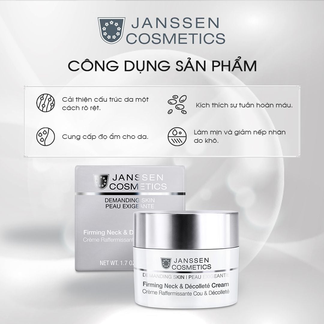 Kem nâng cơ, chống lão hoá da vùng cổ và ngực Janssen Cosmetics Firmin