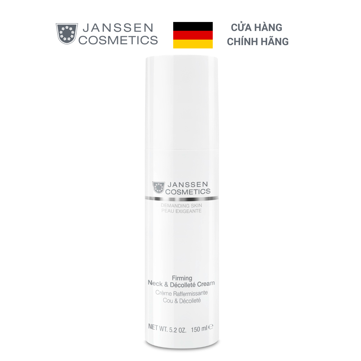  Kem nâng cơ, chống lão hoá da vùng cổ và ngực - Janssen Cosmetics Firming Neck & Decollete Cream 150ml 