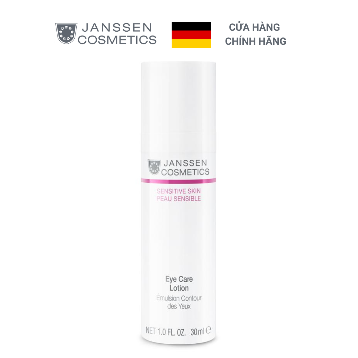  Kem giảm bọng mắt, trị quầng thâm mắt da nhạy cảm Janssen Cosmetics Eye Care Lotion 30ml 