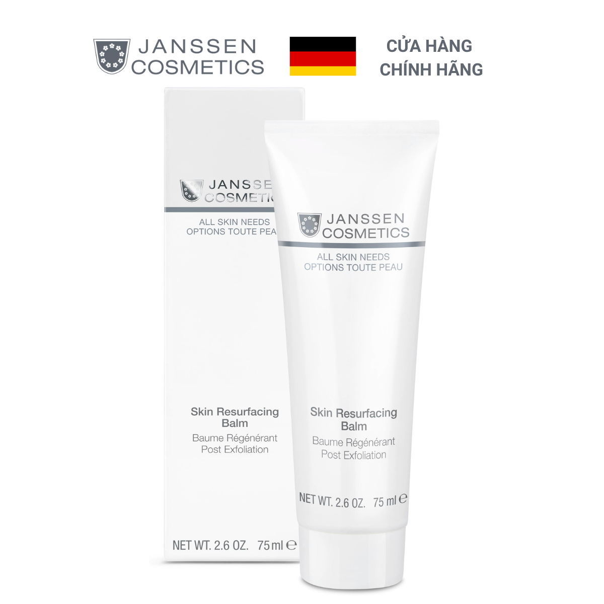  Kem phục hồi da sau lột tẩy da hoặc bắn laser Janssen Cosemtics Skin Resurfacing Balm 75ml 