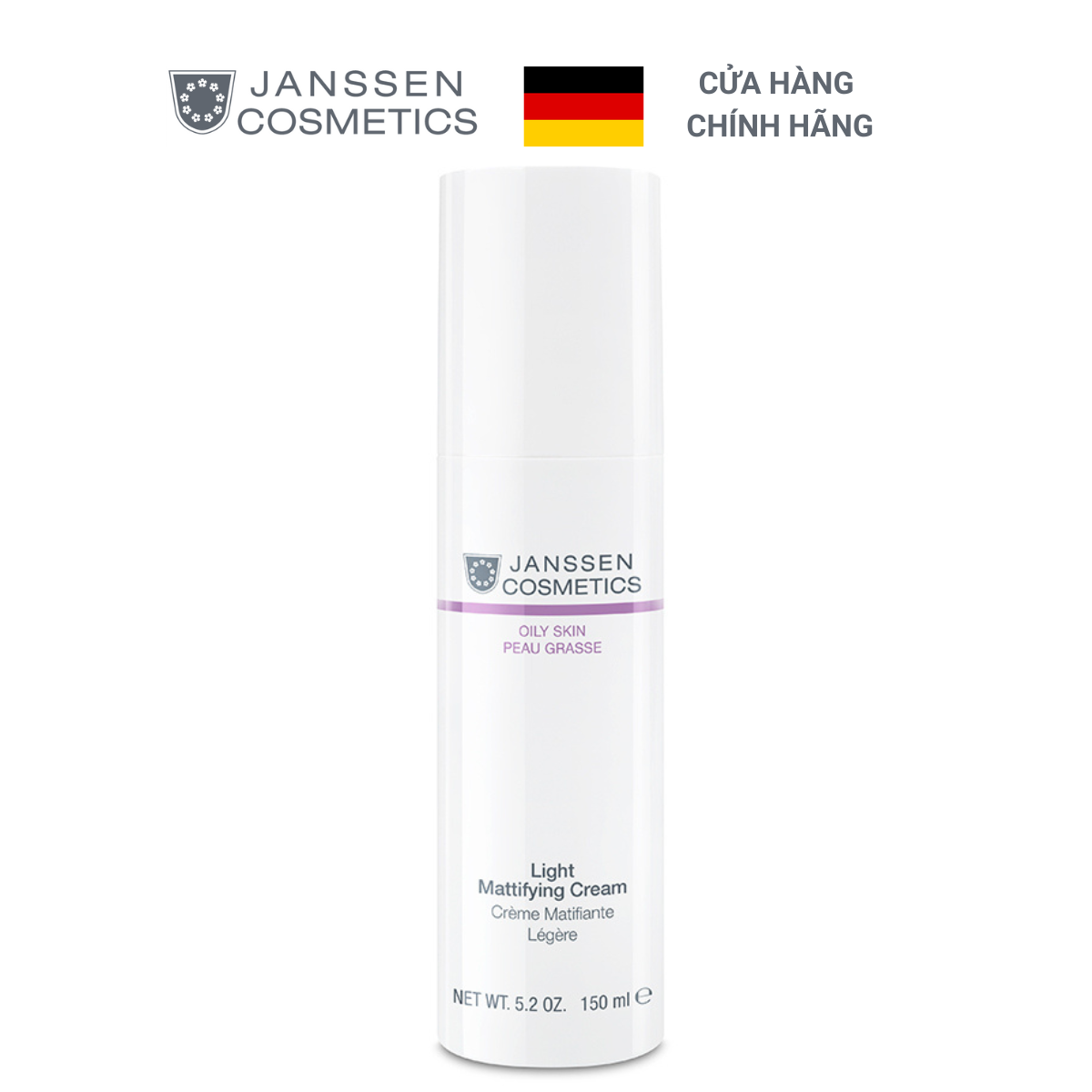  Kem chống nhờn và chăm sóc 24 giờ cho da dầu - Janssen Cosmetics Light Mattifying Cream 150ml 