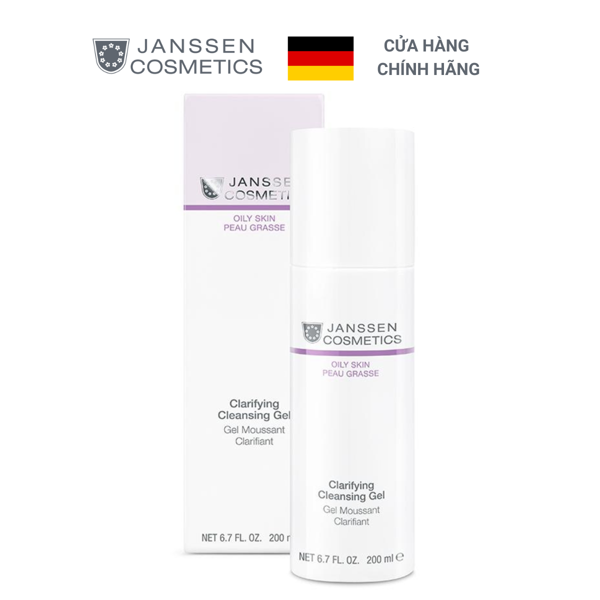  Gel rửa mặt dành cho da dầu -  Janssen Cosmetics Clarifying Cleansing Gel 