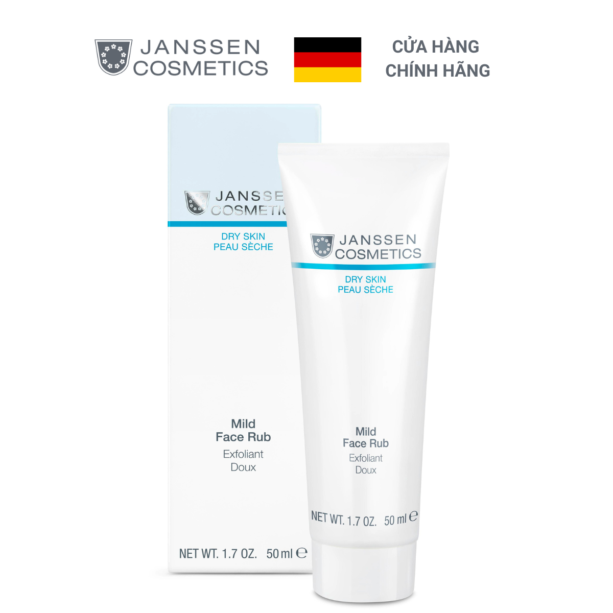  Tẩy tế bào chết dành cho da khô - Janssen Cosmetics Mild Face Rub 50ml 