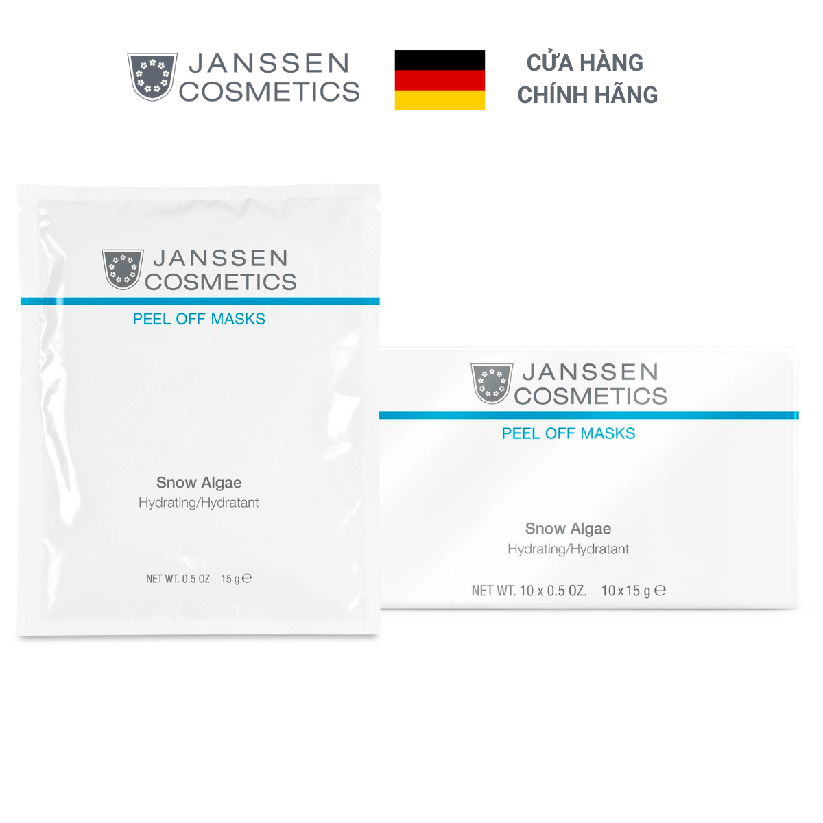  Mặt nạ lột dưỡng ẩm Janssen Cosmetics Snow Algae Hydrating 10 x 15g 