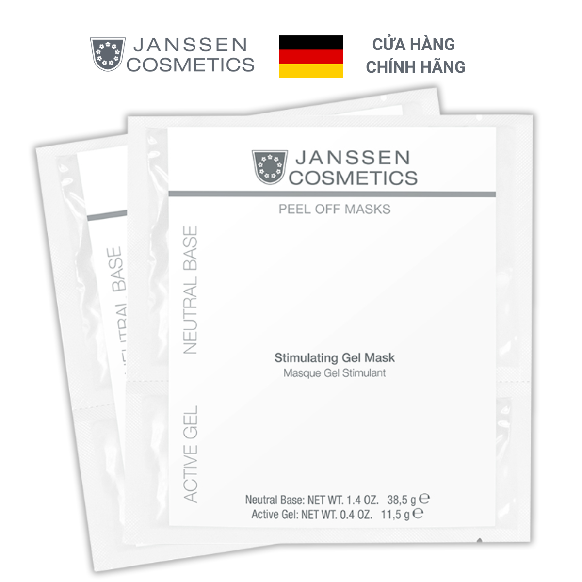  Mặt nạ tái tạo da Janssen Cosmetics Stimulating Gel Mask 5 gói x 50g 